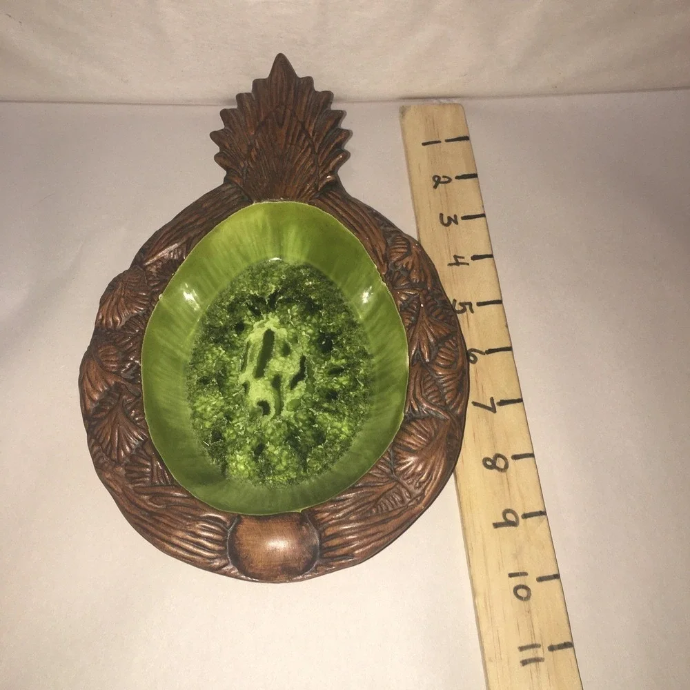MCM Pineapple Ashtray or Candy Dish Maui Hawaii Treasure Craft 1960's Vintage‎